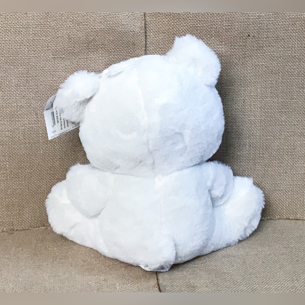 Carlton Cards White Teddy Bear w Heart Plush Stuffed Animal Valentines Romance - Picture 3 of 4